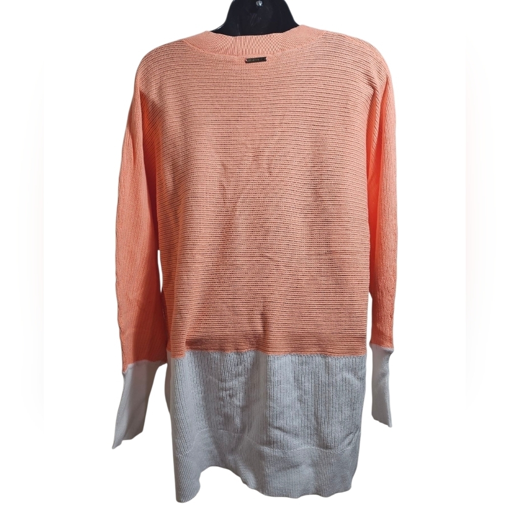 NEW Michael Kors Coral White Colorblock Dolman Sleeve Sweater Medium - Picture 3 of 8
